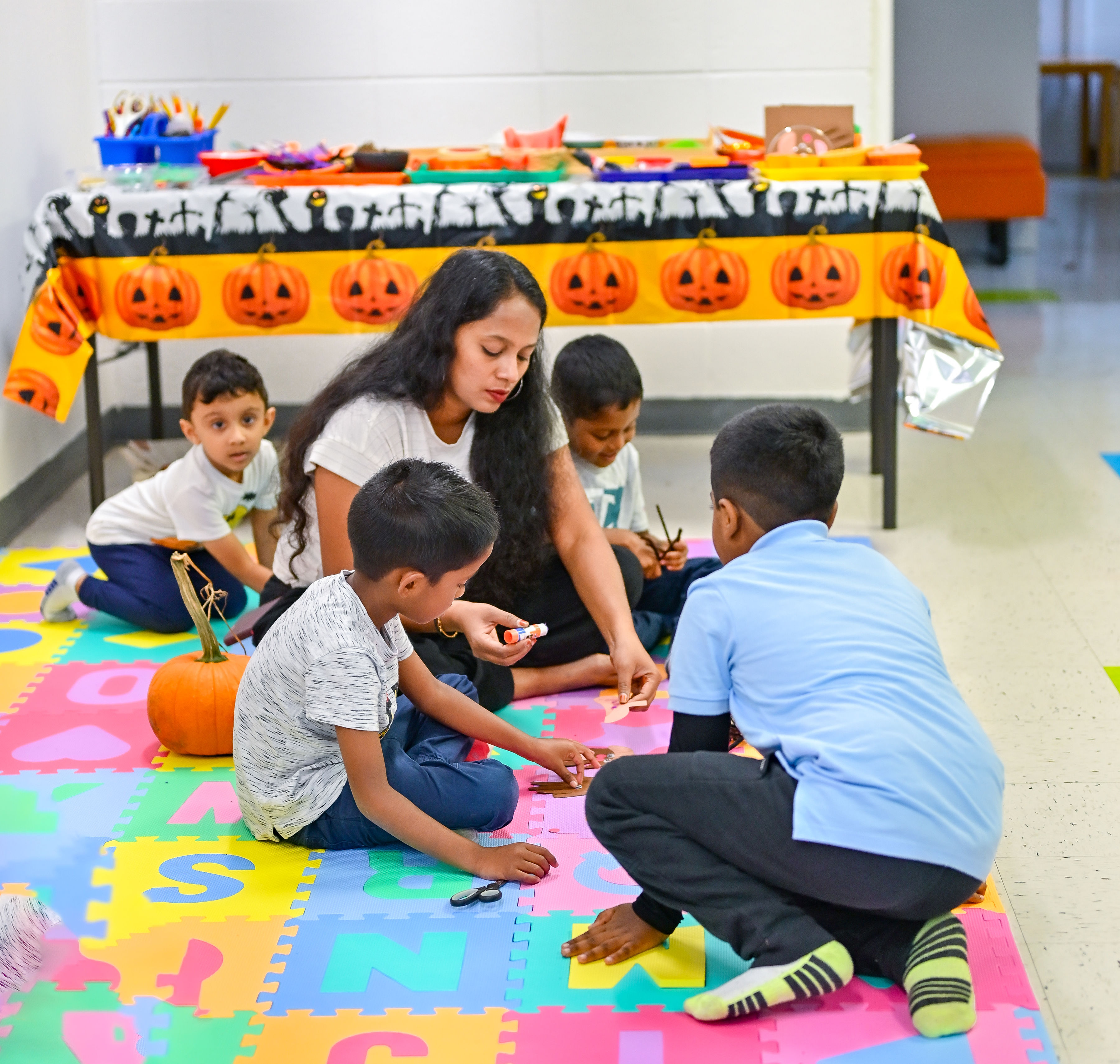 Children engaged in summer camp activities at Milestones Montessori