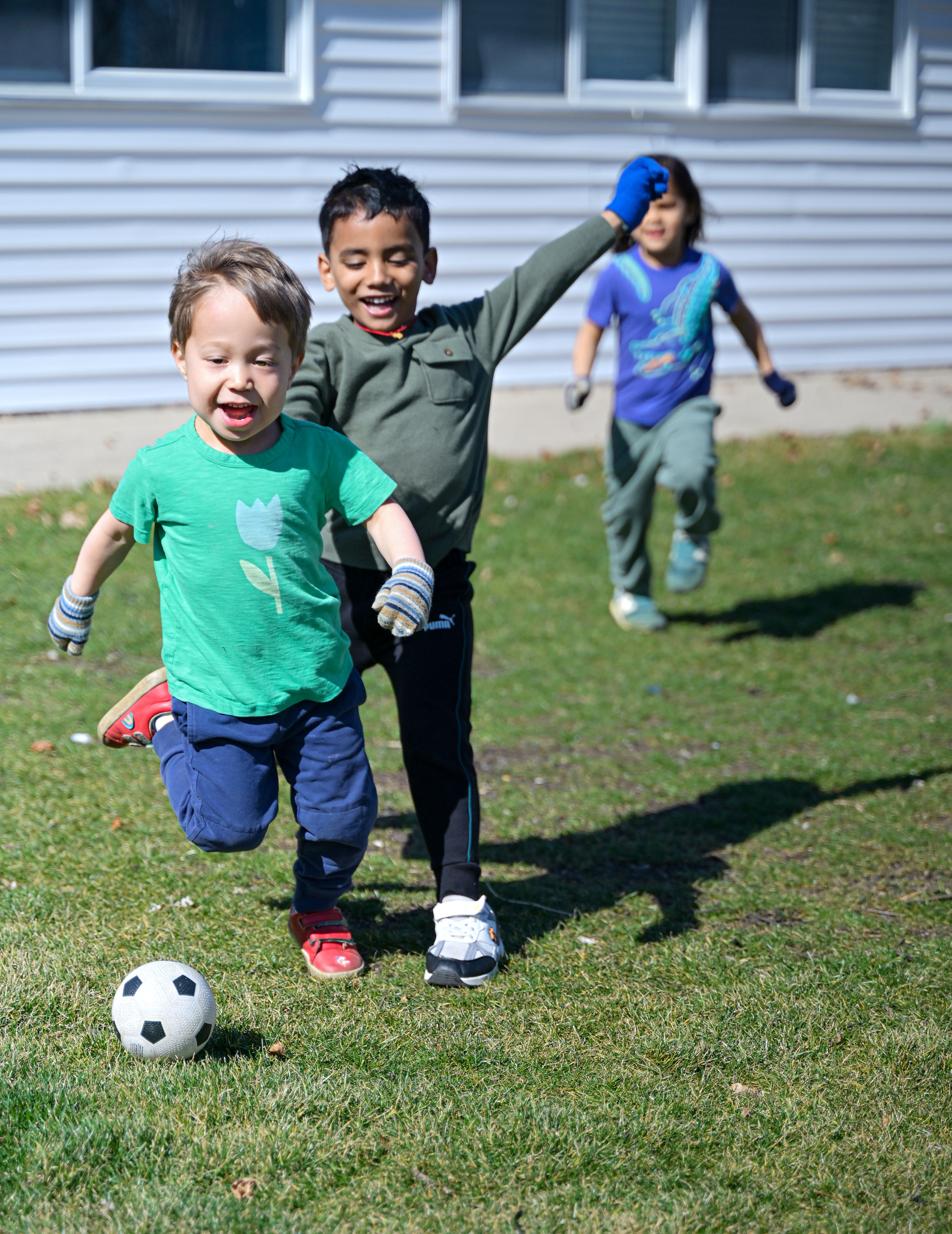 Children active and moving at Milestones summer camp